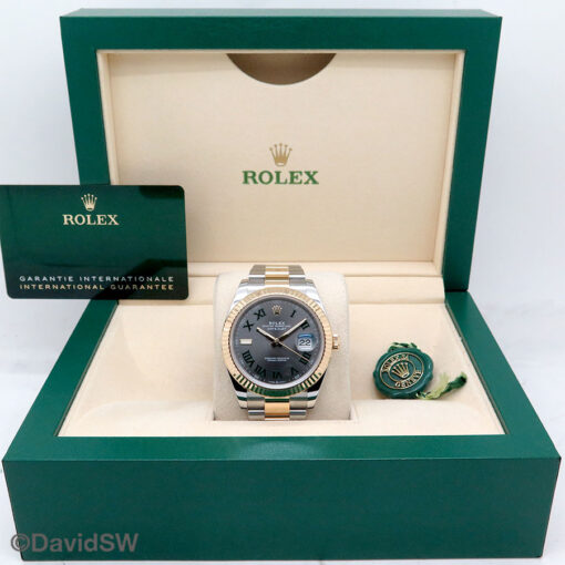 Rolex 126333 Datejust 41 18K/SS with Slate Roman Dial on Oyster - Image 2