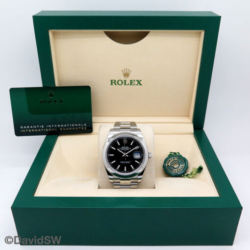 Rolex 126300 Datejust 41 with Black Stick Dial on Oyster - Image 2