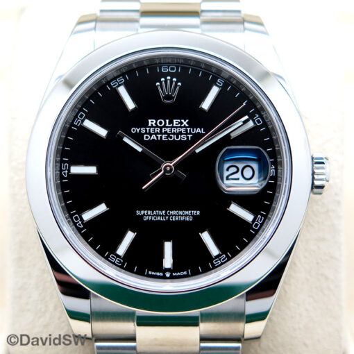 Rolex 126300 Datejust 41 with Black Stick Dial on Oyster - Image 3