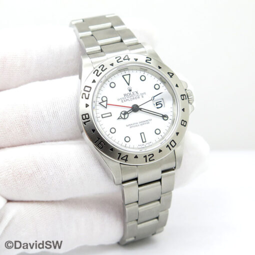 Rolex 16570 Explorer II with White Dial
