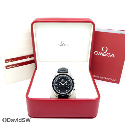 Omega Speedmaster Moonwatch 3873.50.31 “Sapphire Sandwich” on Leather Strap with 1863 Movement - Image 2