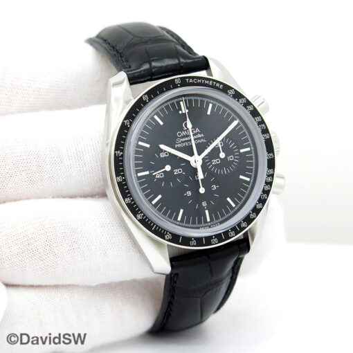 Omega Speedmaster Moonwatch 3873.50.31 “Sapphire Sandwich” on Leather Strap with 1863 Movement