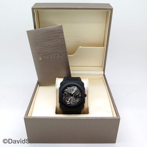 Alternative view of Bulgari 103126 Octo Finissimo Black Ceramic Skeleton