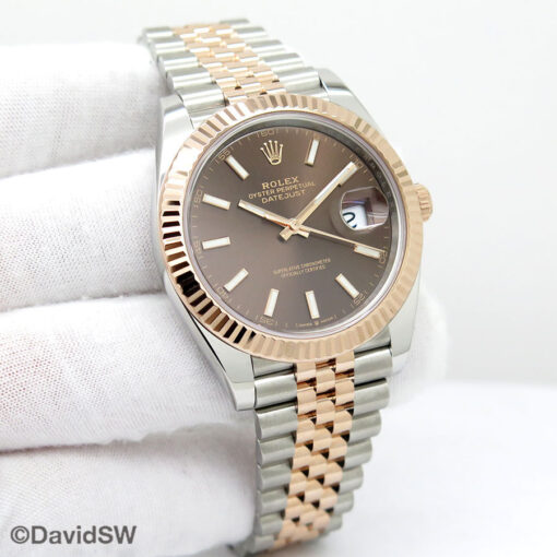 Rolex 126331 Datejust 41 18K/SS with Chocolate Stick Dial on Jubilee