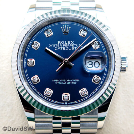 Rolex 126234 Datejust with Blue Diamond Dial on Jubilee - Image 3