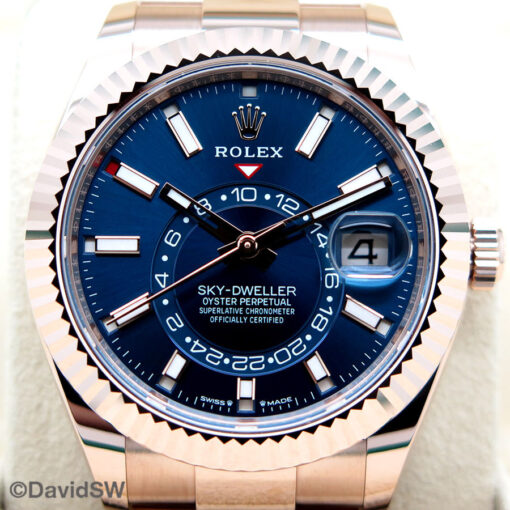 Rolex 336935 Skydweller 18K Rose Gold with Blue-Green Dial (New Model) - Image 3