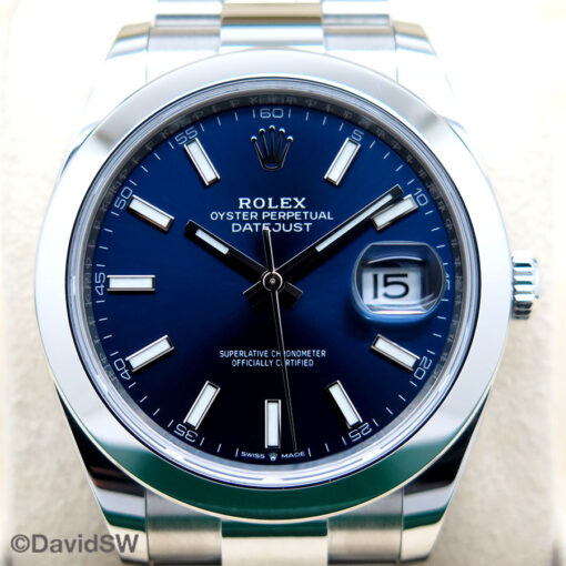 Rolex 126300 Datejust 41 with Blue Stick Dial on Oyster - Image 3