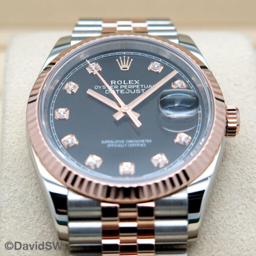 Rolex 126231 Datejust 18K/SS with Black Diamond Dial on Jubilee - Image 3