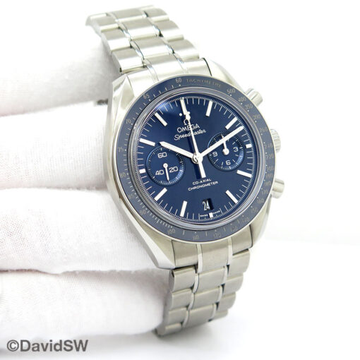 Omega Speedmaster Two Counters Titanium Chronograph with Blue Dial