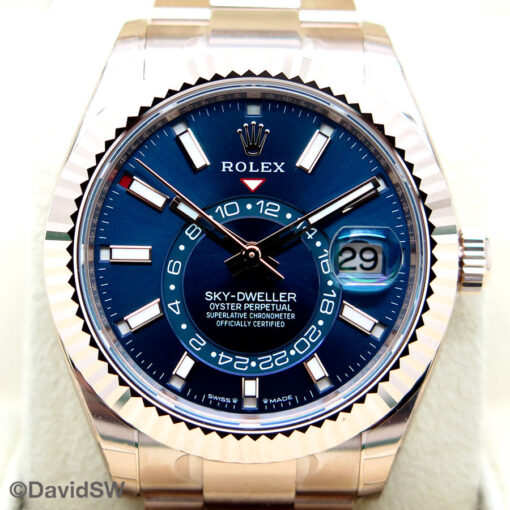 Rolex 336935 Skydweller 18K Rose Gold with Blue-Green Dial (New Model) - Image 3