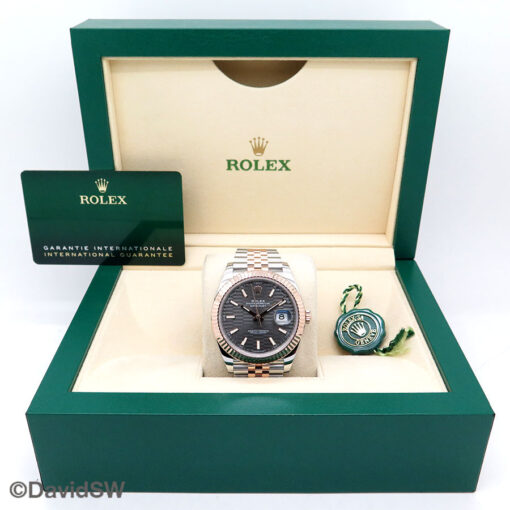 Rolex 126331 Datejust 41 18K/SS with Slate Fluted Motif Dial on Jubilee - Image 2