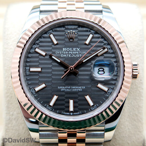 Rolex 126331 Datejust 41 18K/SS with Slate Fluted Motif Dial on Jubilee - Image 3