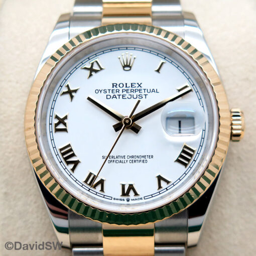 Rolex 126233 Datejust 18K/SS with White Roman Dial on Oyster - Image 3