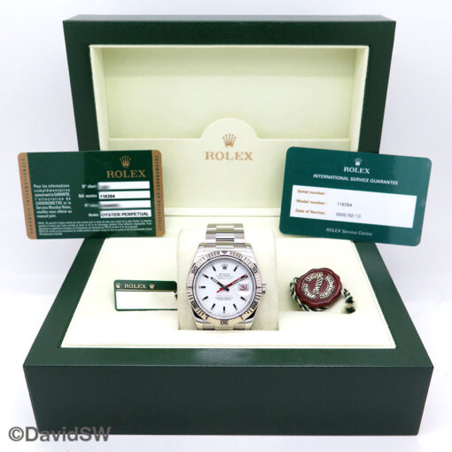 Rolex 116264 Datejust Turn-O-Graph with White Dial on Oyster - Image 2