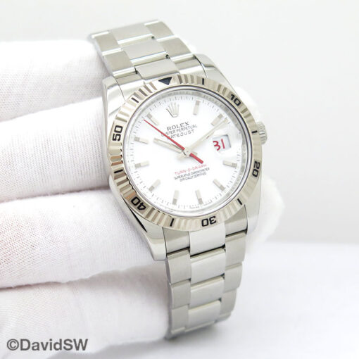 Rolex 116264 Datejust Turn-O-Graph with White Dial on Oyster