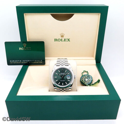 Rolex 126300 Datejust 41 with Mint Green Dial on Jubilee - Image 2