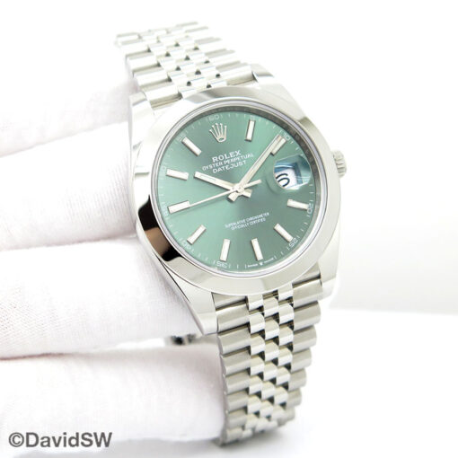 Rolex 126300 Datejust 41 with Mint Green Dial on Jubilee