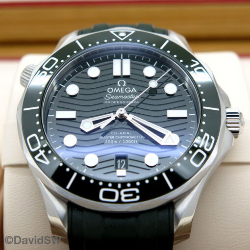 Omega Seamaster Diver 300m with Green Dial on Strap - Image 3