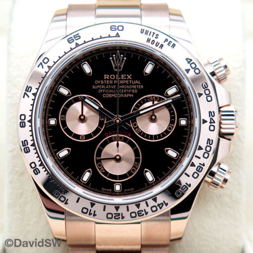 Rolex 116505 Cosmograph Daytona 18K Rose Gold with Black Dial - Image 3