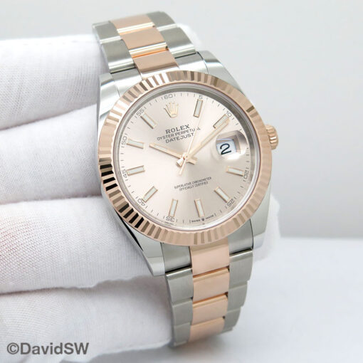 Rolex 126331 Datejust 41 18K/SS with Sundust Stick Dial on Oyster