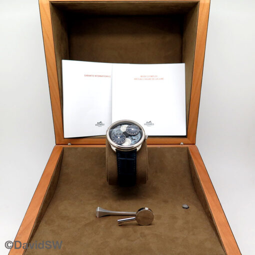 Alternative view of Hermes AR1.890F Arceau L' Heure de la Lune 18K White Gold Automatic