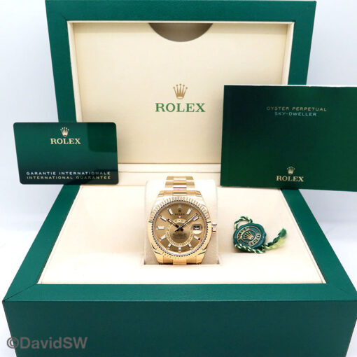 Rolex 326938 Sky-Dweller 18K Yellow Gold with Champagne Dial - Image 2