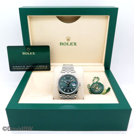 Rolex 126234 Datejust with Mint Green Dial on Jubilee - Image 2