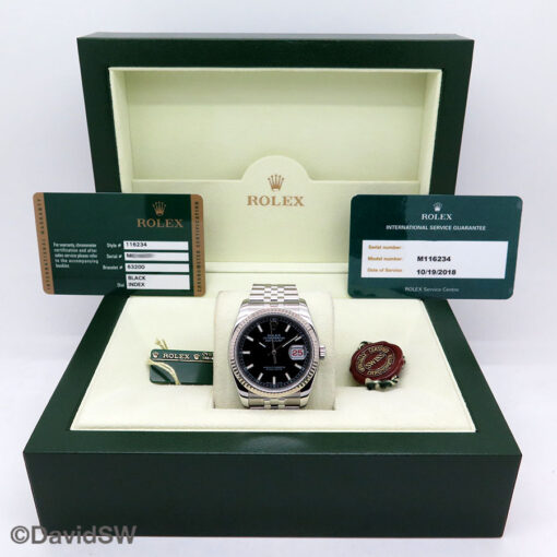 Rolex 116234 Datejust with Black Stick Dial on Jubilee - Image 2
