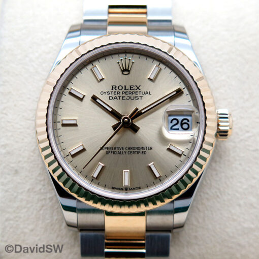 Rolex 278273 Datejust 18K/SS with Champagne Stick Dial on Oyster - Image 3