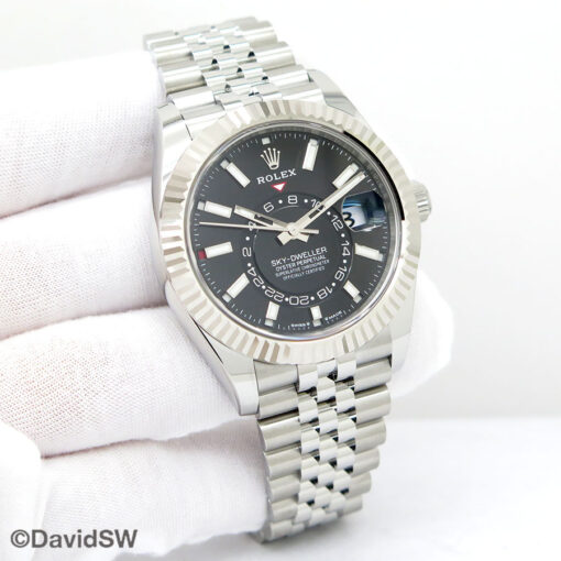Rolex 336934 Skydweller with Black Dial on Jubilee
