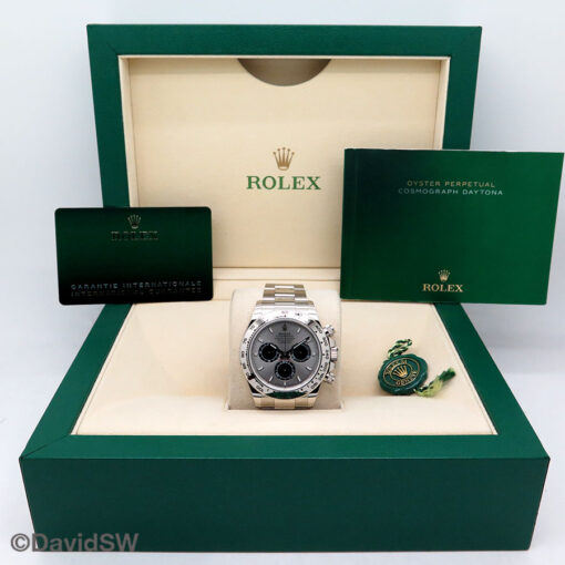 Rolex 126509 Cosmograph Daytona 18K White Gold with Steel Dial (New Model) - Image 2