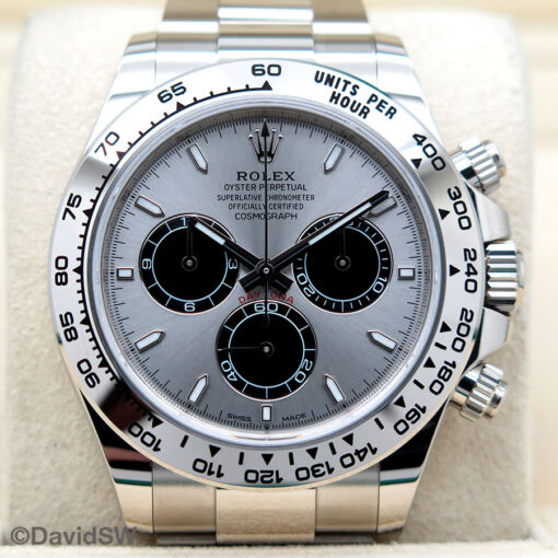 Rolex 126509 Cosmograph Daytona 18K White Gold with Steel Dial (New Model) - Image 3