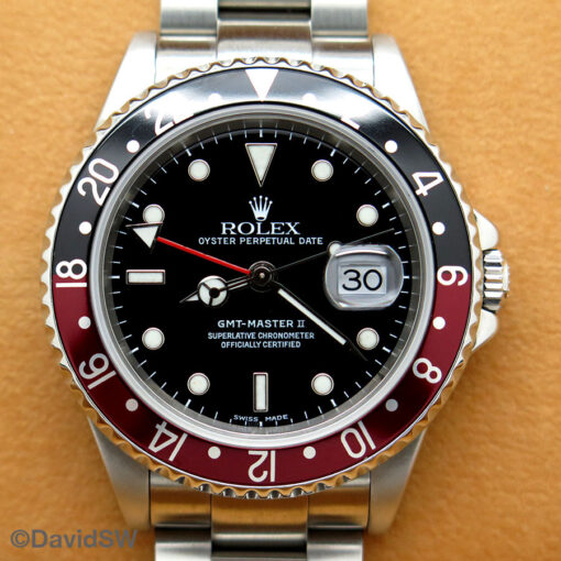 Rolex 16710 GMT Master II with Red/Black Bezel - Image 3