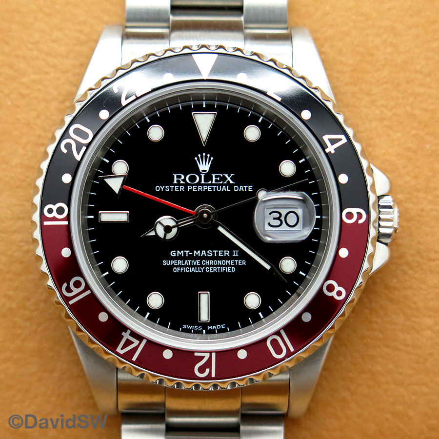 Rolex 16710 GMT Master II with Red/Black Bezel - Image 3