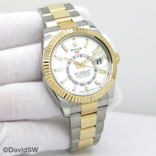 Rolex 336933 Skydweller 18K/SS with White Dial on Oyster