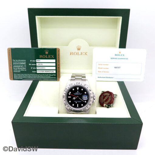 Rolex 16570 Explorer II with Black Dial and 3186 Movement - Image 2