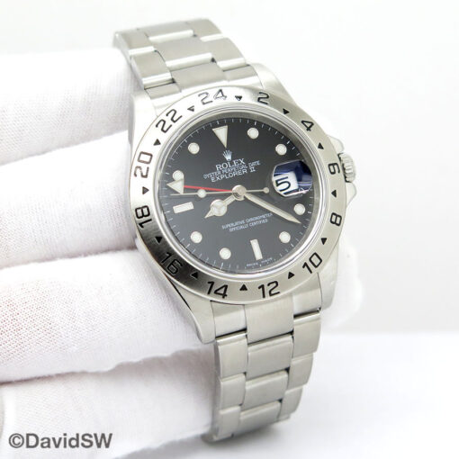 Rolex 16570 Explorer II with Black Dial and 3186 Movement