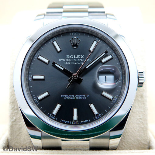 Rolex 126300 Datejust 41 with Slate Stick Dial on Oyster - Image 3