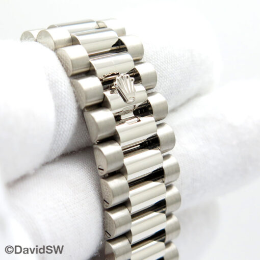 Rolex 228239 Day Date 40 18K White Gold with Black Diamond Baguette Dial - Image 7