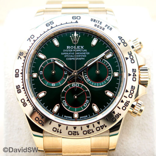 Rolex 116508 Cosmograph Daytona 18K Yellow Gold with Green Dial - Image 3