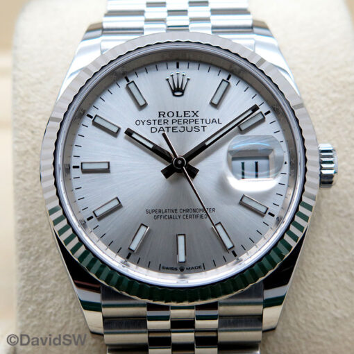 Rolex 126234 Datejust with Silver Stick Dial on Jubilee - Image 3