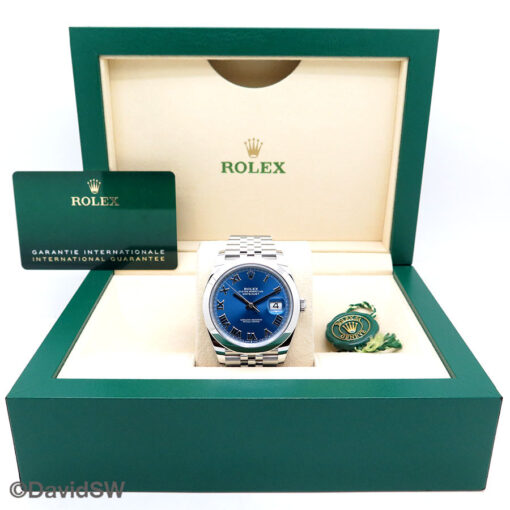 Rolex 126300 Datejust 41 with Blue Azzurro Dial on Jubilee - Image 2