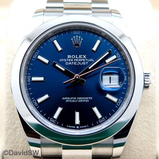 Rolex 126300 Datejust 41 with Blue Stick Dial on Oyster - Image 3
