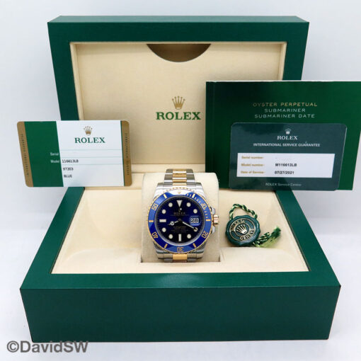 Rolex 116613LB Submariner 18K/SS Blue Dial - Image 2