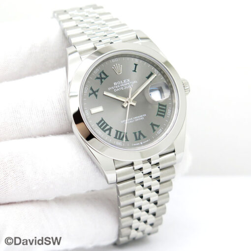 Rolex 126300 Datejust 41 with Slate Roman Dial on Jubilee