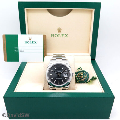 Rolex 126300 Datejust 41 with Slate Stick Dial on Oyster - Image 2