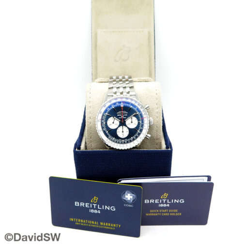 Alternative view of Breitling AB0137 Blue Navitimer B01 Chronograph 46mm on Bracelet