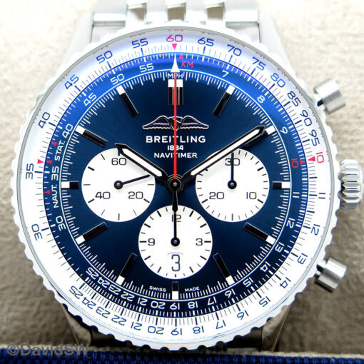Breitling AB0137 Blue Navitimer B01 Chronograph 46mm on Bracelet - Image 3