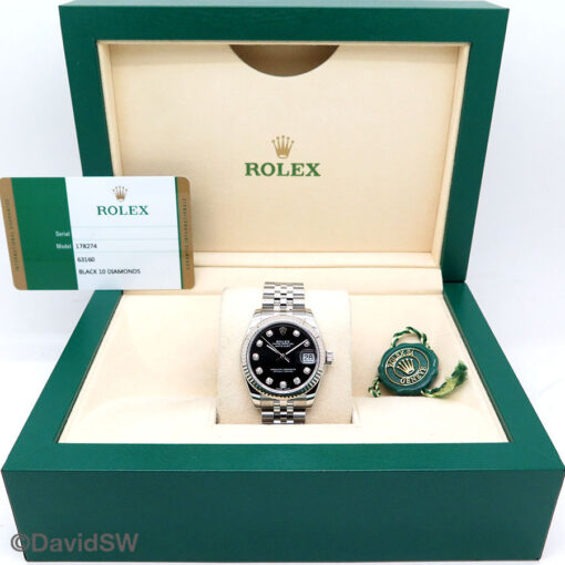 Rolex 178274 Datejust with Black Diamond Dial on Jubilee - Image 2