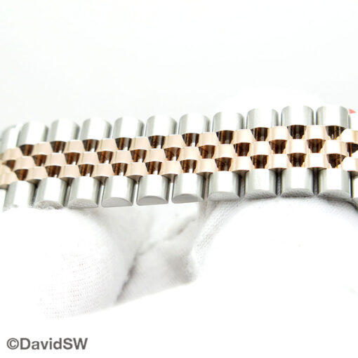Rolex 278381RBR Datejust 18K/SS with Aubergine Roman Dial with Diamond Bezel and Diamond "VI" on Jubilee - Image 6